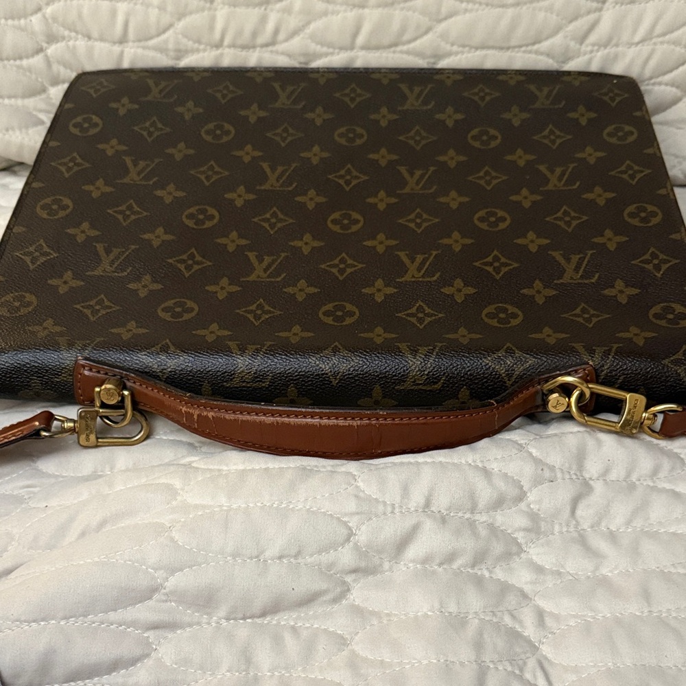 Authentic Louis Vuitton Dark Brown Monogram Briefcase/ 2 way bag - Picture 4 of 11